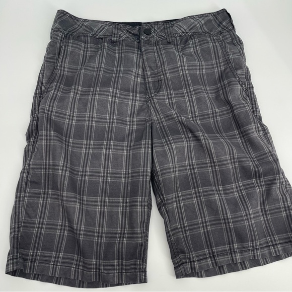 Quiksilver Other - Quiksilver Amphibians Hybrid Men's 32 Gray Plaid Surfer Skater Y2K Swim Trunks